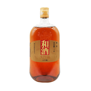 和酒 大开福 五年陈黄酒 上海老酒1000ml*6瓶 整箱装上海黄酒