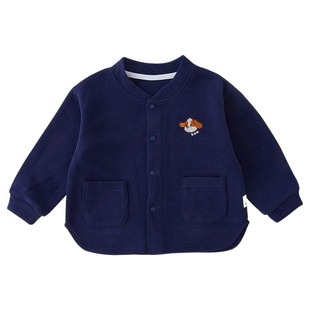 儿童开衫外套男童春秋款2024新款宝宝春装针织上衣薄款开学大小