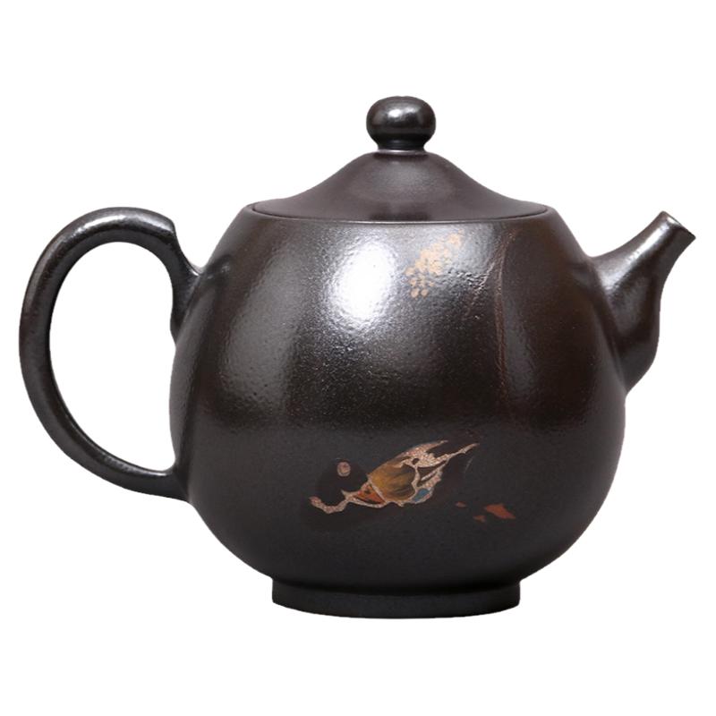 建水紫陶泡茶壶不二乐烧功夫壶