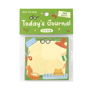 NOTE FOR 100张高颜值便签本《软芙芙小记》日系微秋冬手帐元素温暖蜡笔风格装饰手帐拼贴素材初中生专用