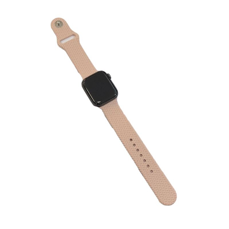 AWin新款编织纹硅胶柔软运动软表带适于苹果手表iwatch23456789SE