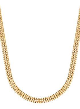 sanswood《梧桐香颂》简约百搭宽蛇骨项链女叠戴轻奢高级感锁骨链