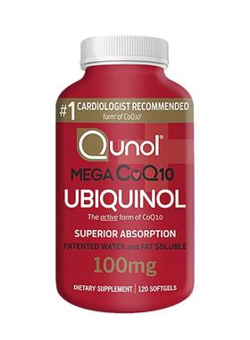 美国直邮QUNOL还原型级泛醇活性辅酶CoQ10原装软胶囊护心 120粒