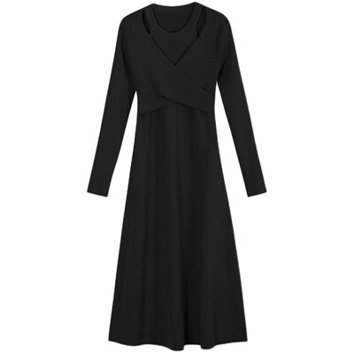 TAKIYASSHOP挂脖针织连衣裙