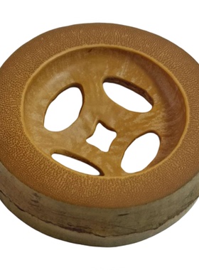 手工竹制工艺品底座隔垫摆件摆饰13号铜币直径49mm厚12mm