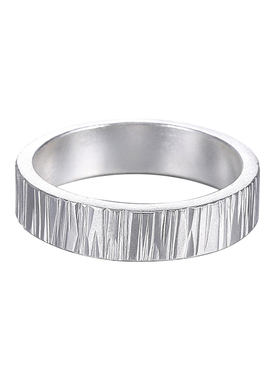 「树纹」999足银手工纹理戒指情侣对戒定制刻字素圈简约款礼物女