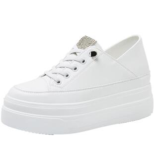 内增高小白鞋女2026新款春季8CM小个子两穿百搭显瘦春秋厚底女鞋