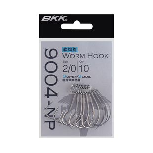BKK宽腹曲柄钩9004黑坑路亚鱼钩有倒刺钓钩鳜鱼鲈鱼软饵钩