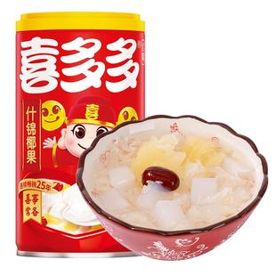 喜多多椰果王什锦椰果水果罐头福建特产零食饮料喜宴甜汤370g*6罐