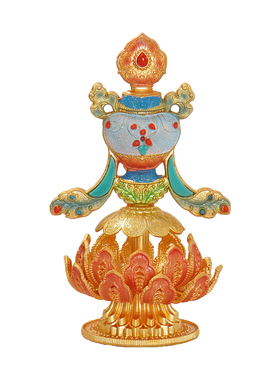 藏式彩绘八吉祥装饰摆件