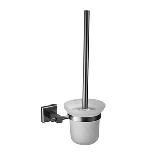 拉丝枪灰卫生间马桶刷架子全铜厕所刷架马桶刷杯套装壁挂坐便器刷