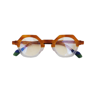 里予质感板材手工小眼镜框日系男女复古文青近视镜架配非球面镜片