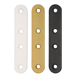 铁片白黑金一字直片180直码连接件角码固定桌椅子床加固平三角紧