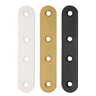 铁片白黑金一字直片180直码连接件角码固定桌椅子床加固平三角紧