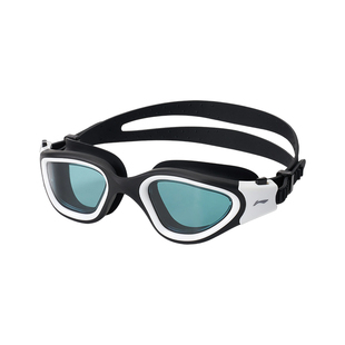 李宁泳镜男款高清防雾防水男士中框竞速青少年游泳眼镜泳帽套装