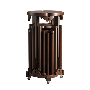 叠叠乐凳实木凳子家用可叠放组合圆凳收纳折叠凳堆叠家用中古风