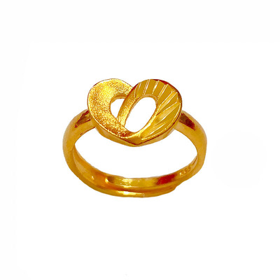 首饰越南沙金女花朵正品开口戒指