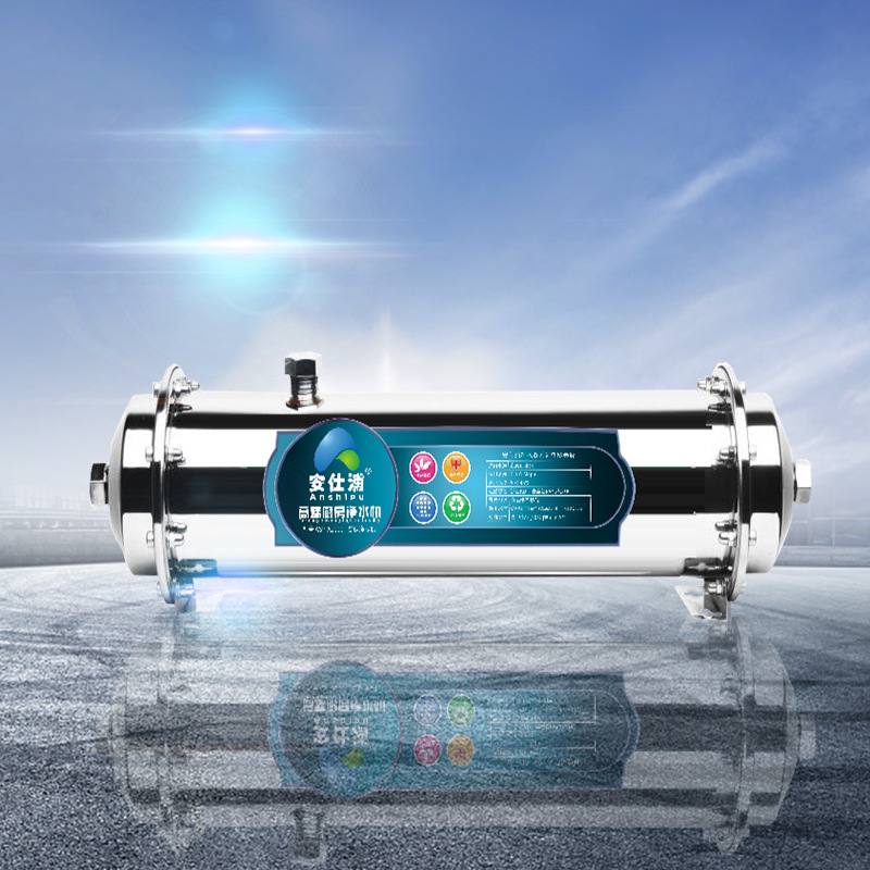 直销不锈钢净水器家用1000A净水机管道超滤机白钢过滤器会销