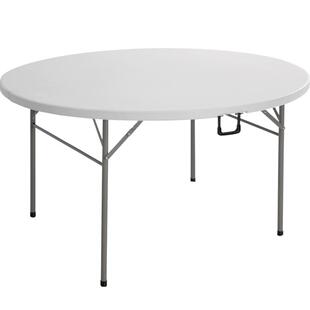 折叠餐桌圆桌面家用户外简易可收纳租房小户型8人吃饭餐桌椅组合