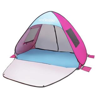 户外沙滩帐篷速开便携折叠遮阳海边防晒雨超大全自动儿童凉棚简易