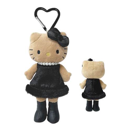 日本直邮正版Sanrio三丽鸥长腿Hello kitty贵妇黑皮天使圣诞挂件