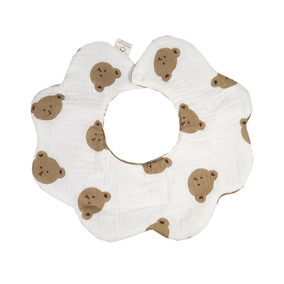 新款纱布纯棉婴儿口水巾宝宝新生儿特防水围嘴平枕吸水吸