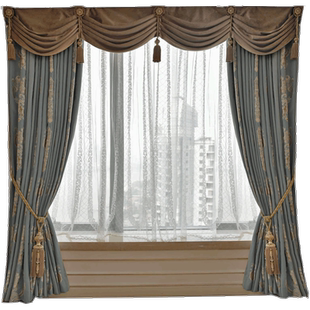 欧式轻奢风格蕾丝绣花条纹刺绣通透网眼白色薄纱窗帘网纱蕾丝卧室