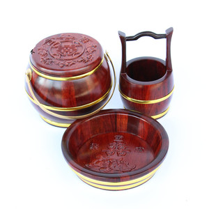 红木子孙桶摆件结婚用品