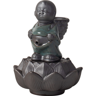 精品创意哥窑尿童茶宠摆件可养趣味茶玩茶道配件茶桌装饰撒尿娃娃