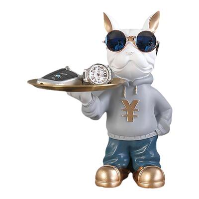 钥匙收纳玄关托盘摆件