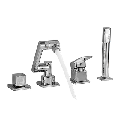 洗手盆水龙头四件套分体三孔冷热