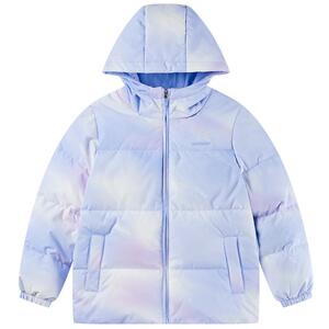 烯能4.0中国乔丹童装女童羽绒服2024冬新款大童蓄热保暖连帽外套