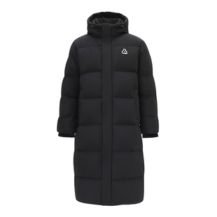 匹克羽绒服男女中长款冬季2025新款连帽鸭绒防水防寒保暖加厚外套