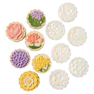 月饼模具新款2026手压式绿豆糕家用冰皮按压迷你辅食烘焙磨具30克