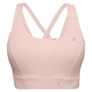 薏凡特 夏季交叉性感美背加高侧翼收副乳罗纹瑜伽背心运动内衣女