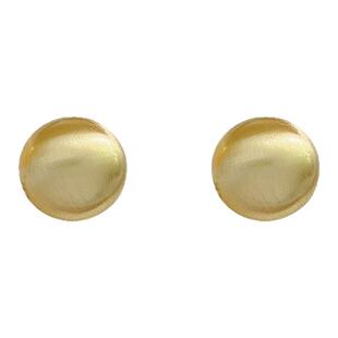 CVON·极简拉丝圆球大耳钉高级感耳饰新款气质纯银针缎面银球耳环