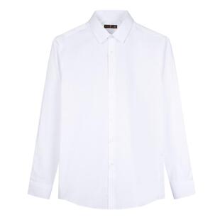 才子白色长袖衬衫男2026春秋季新款修身打底内搭商务正装高端衬衣
