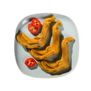 客迁食品客家特产鲍汁鸭脚香辣鸭爪鸭掌独立包装卤味零食400g