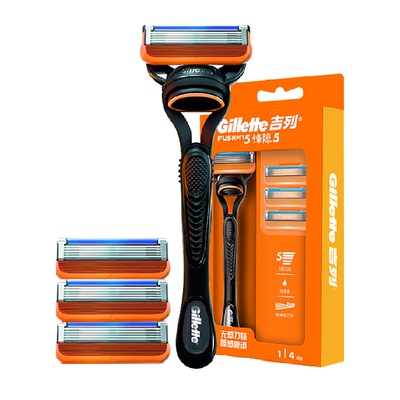 吉列手动5层刀片刮胡刀剃须刀