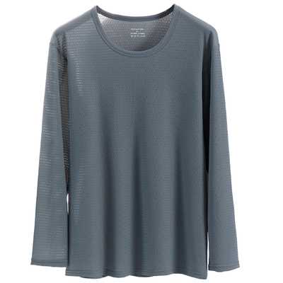 冰丝长袖t恤男夏季薄速干空调衣