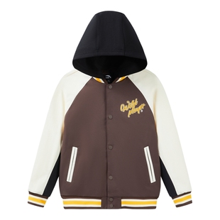 安踏儿童男大童运动上衣2025秋季新款舒百搭适中大童连帽薄外套潮