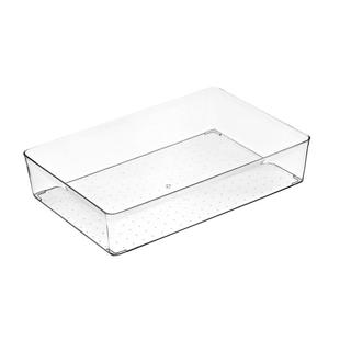 桌面抽屉收纳盒长条分隔盒窄文具小盒子塑料透明组合整理厨房利用