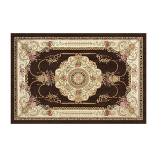 新款客厅地毯复古高级沙发地垫法式免洗茶几垫子加厚防水可擦家用