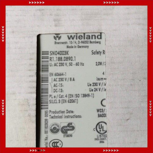 【问价】wieland威朗安全继电器SNV4063KL-A R1.1