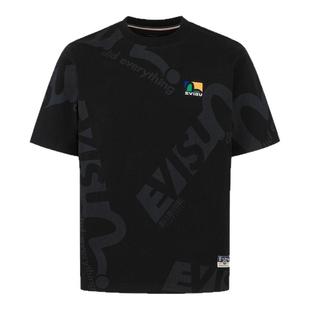 EVISU福神男士商标印花T恤2ESHTM5TS1207XXCT