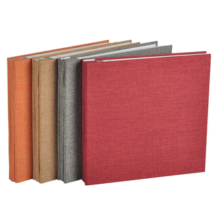 制作麻布面相册diy手工粘贴式覆膜影集成长毕业纪念册印公司LOGO