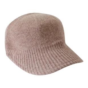 七月林春秋冬帽子女羊毛针织棒球帽鸭舌帽保暖休闲韩版百搭圆顶潮