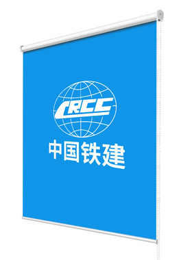 定制logo广告窗帘免打孔安装