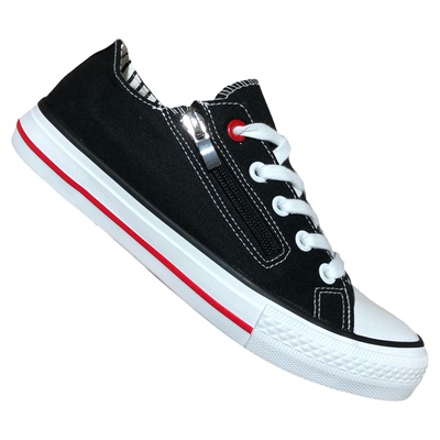 出口欧美百搭休闲帆布拉链板鞋