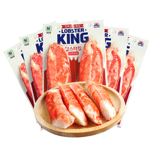 【自营】至2月28思潮大林蟹棒KING蟹足龙虾腿低脂蟹肉蟹棒5袋即食